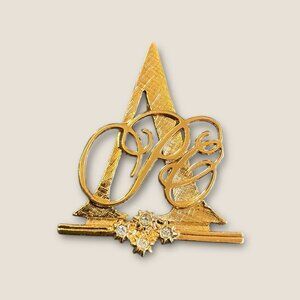 1992 Avon Presidents Club Rhinestone Brooch Pin